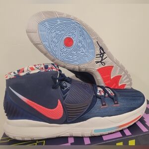 Nike Kyrie 6 Sneakers Shoes Mens Size 18 Blue/White USA Navy Red BQ4630-402